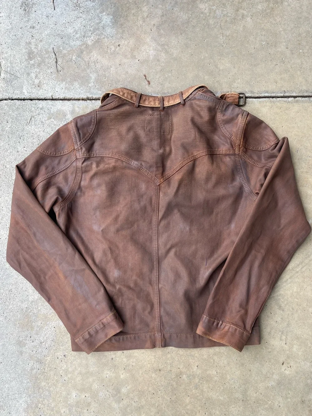 True Religion Chad Badlands Moto Jacket - Waxed Cotton Canvas
